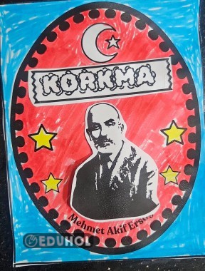 12 Mart konulu  kes- yapıştır şablonu