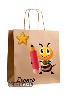 Hediyelik kraft çanta süsü