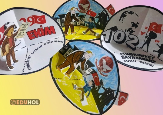 29 Ekim Cumhuriyet Bayramı  3 Boyutlu  çalışma