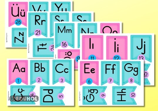 Akıllı Tahta üzerine alabileceğiniz Alfabe