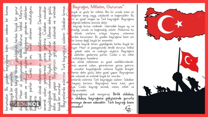 Okulda ilk gün Bayrak Sevgisi Okuma Metni