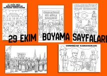 29 Ekim Cumhuriyet Bayramı Cumhuriyeti  Kolay Kurmadık Boyama sayfalarımız