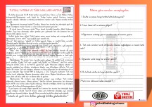 3 ve 4. Sınıfa uygun TUTUM YATIRIM TÜRK MALLARI HAFTASI  OKUMA ANLAMA ETKİNLİĞİ