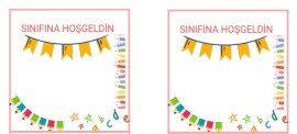 SINIFINA HOŞGELDİN YAKA KARTLARI