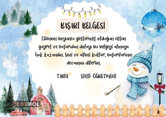 I. Dönem Başarı Belgesi