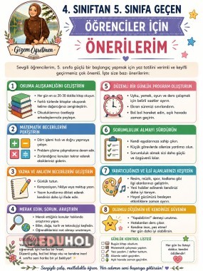 İlkokulu bitirip 5.sınıfa geçenler için önerilerim