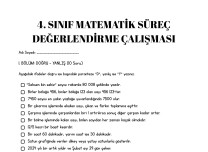 Matematik İlk Dört Ünitenin Tamamı Genel Değerlendirme