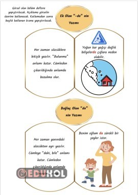 BAĞLAÇ OLAN VE EK OLAN DE