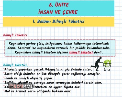 BİLİNÇLİ TÜKETİCİ DEFTER NOTU