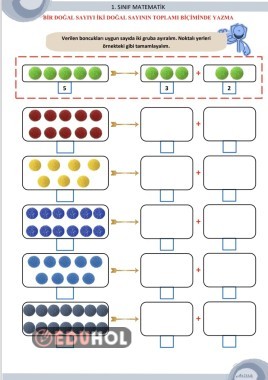 BİR SAYIYI İKİ SAYININ TOPLAMI ŞEKLİNDE YAZMA