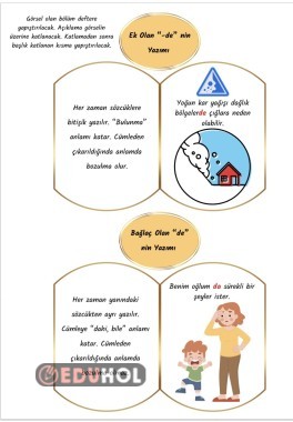 EK OLAN VE BAĞLAÇ OLAN DE DEFTER ETKİNLİĞİ