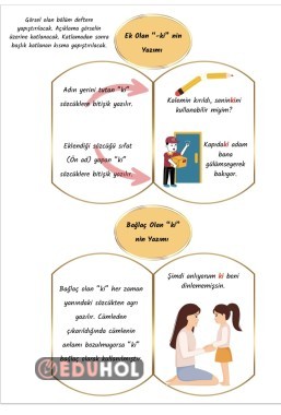 EK OLAN VE BAĞLAÇ OLAN Kİ DEFTER ETKİNLİĞİ