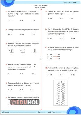 GENEL TEKRAR TESTİ 4