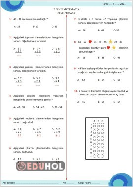 GENEL TEKRAR TESTİ 2
