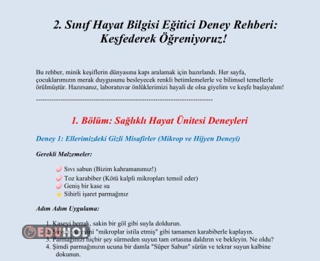 MÜFREDATA UYGUN YAPILABİLECEK DENEYLER