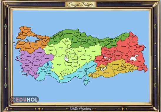 RENKLİ TÜRKİYE HARİTASI