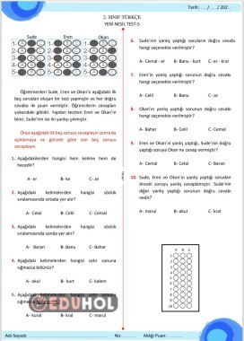 TÜRKÇE YENİ NESİL TEST-5
