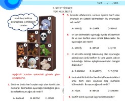 2. SINIF TÜRKÇE YENİ NESİL TEST-2