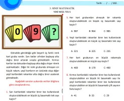 3. SINIF MATEMATİK YENİ NESİL TEST-5