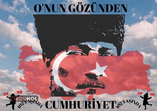 Cumhuriyet 102 Yaşında Basılabilir Pano