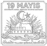 19 Mayıs Boyama Sayfası