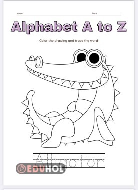 English alphabet A to Z