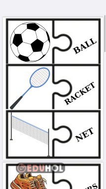 Sport equipments puzzle