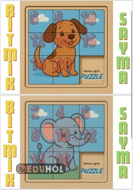 RİTMİK SAYMA KAYDIRMALI PUZZLE