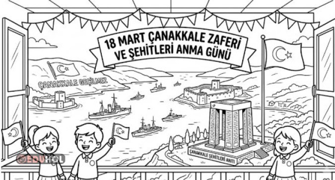 18 MART ÇANAKKALE ŞEHİTLERİNİ ANMA GÜNÜ BOYAMASI