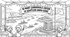18 MART ÇANAKKALE ŞEHİTLERİNİ ANMA GÜNÜ BOYAMASI