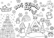 HOŞ GELDİN KIŞ BOYAMA 16 A4 KAĞIDI