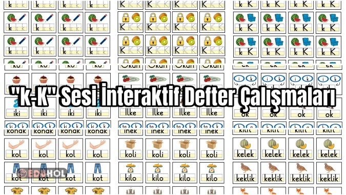 K Sesi İnteraktif Defter Çalışmaları 😍