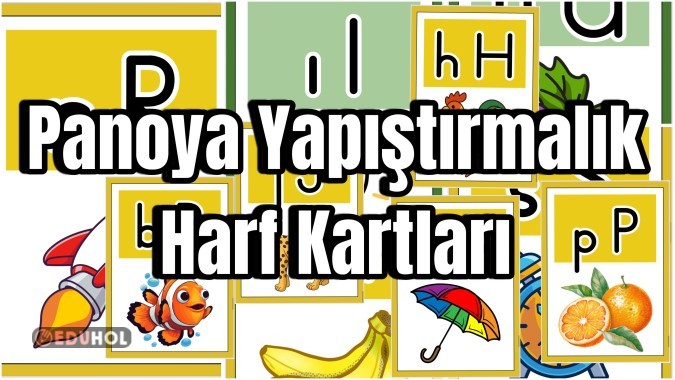Panoya Yapıştırmalık Harf Kartları (Tüm Gruplar)