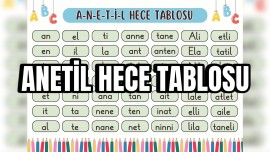 ANETİL HECE TABLOSU 😍