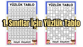 Birinci sınıfın olmazsa olmazı; Yüzlük Tablo