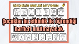 Öğrenilen harfler artık unutulmayacak😍