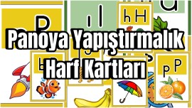 Panoya Yapıştırmalık Harf Kartları (Tüm Gruplar)