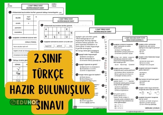 2. Sınıf Türkçe Dersi Hazır Bulunuşluk Sınavı