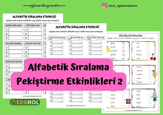 Alfabetik Sıralama Pekiştirme 2