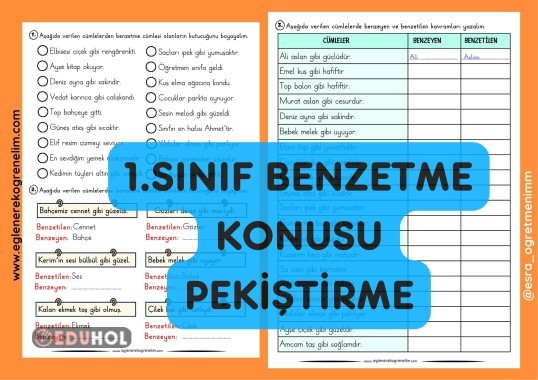 Benzetme Pekiştirme Etkinliklerimiz