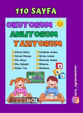 Okuyorum Yazıyorum Kitabı-110 Sayfa