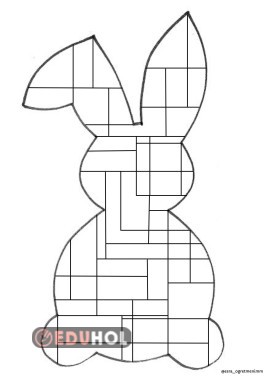 Tavşan Boyama Mondrian Sanatı