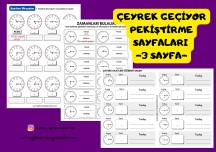 2.Sınıf Saatler Çeyrek Geçiyor Pekiştirme Etkinlikleri
