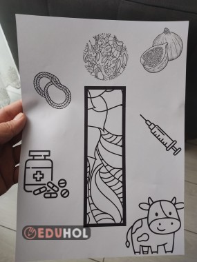 İ sesi mandala boyama