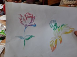 PASTEL BOYA BASKI-DÖVME ÇALIŞMASI