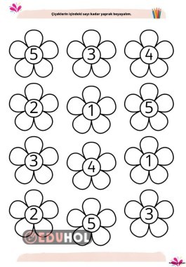 Rakamlar (1-5) boyama
