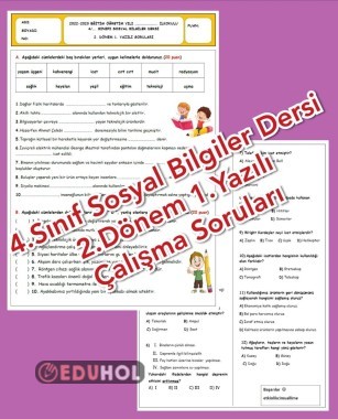 4. Sınıf Sosyal Bilgiler Dersi 2. Dönem 1. Yazılı Çalışma Soruları
