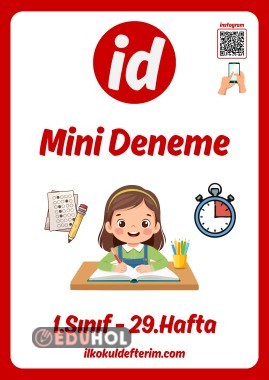 1.Sınıf Mini Deneme - 29.Hafta
