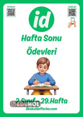 2.Sınıf Hafta Sonu Ödevleri - 29.Hafta