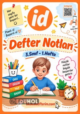 3.Sınıf Defter Notları - 1.Hafta